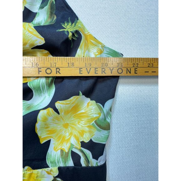 NWT Grace Karin Womens Floral Bodycon Dress Size 2XL Black Yellow Midi Slit Lace - Picture 11 of 15